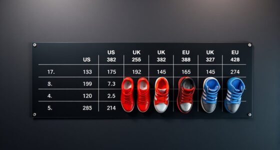shoe size conversion charts