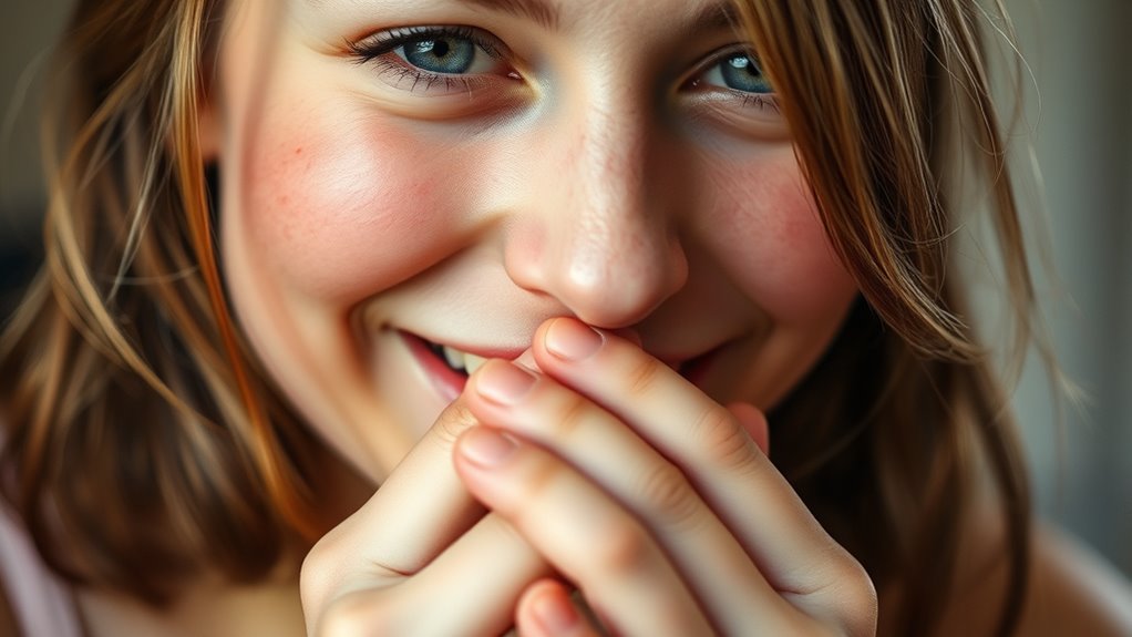 shy embarrassed emoji signals