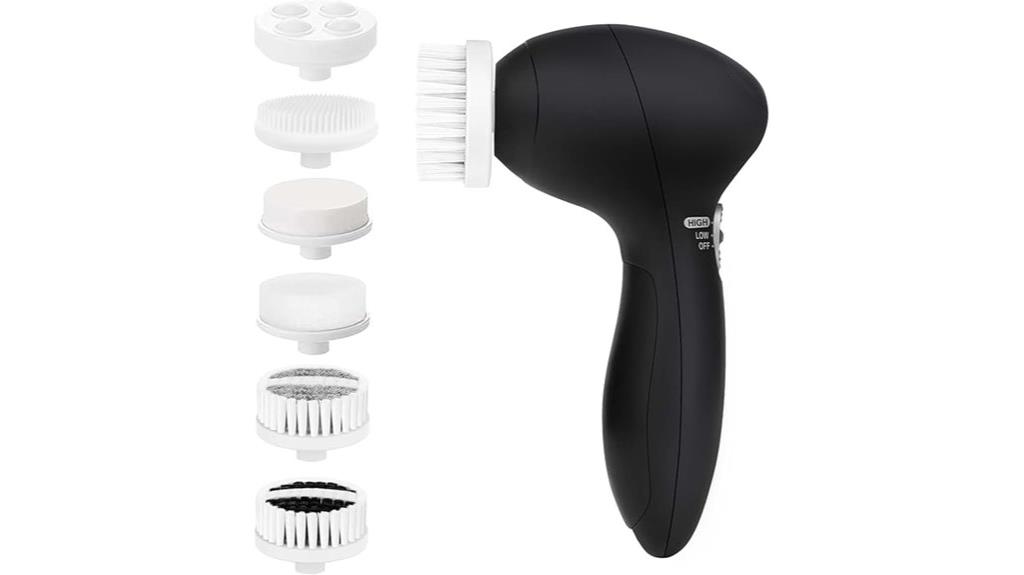 six brush facial cleansing