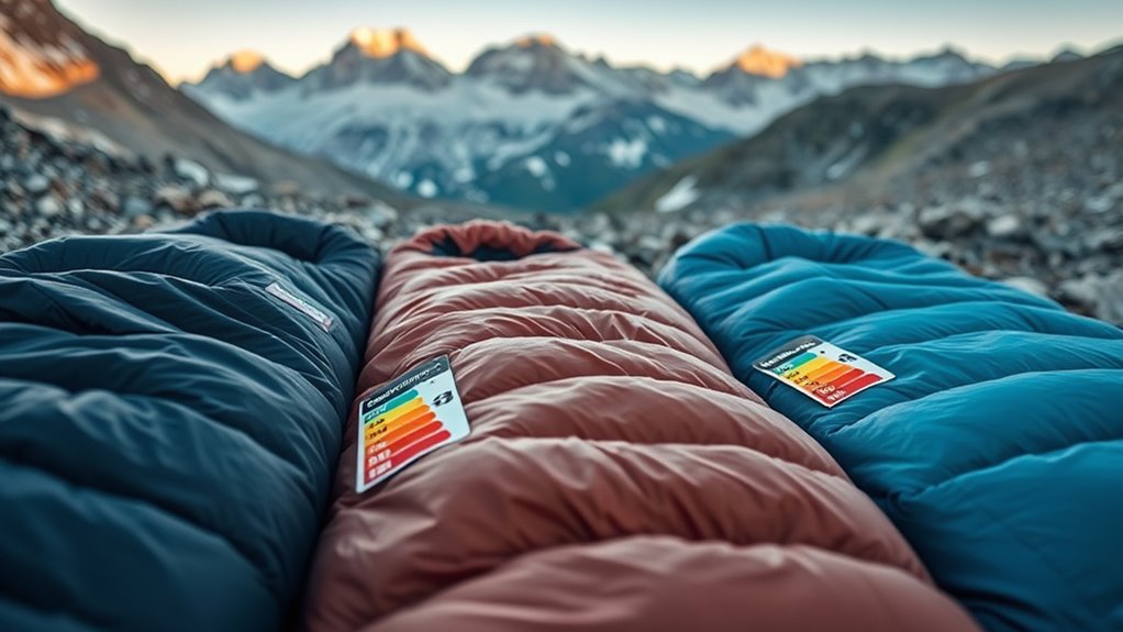 sleeping bag temperature ratings