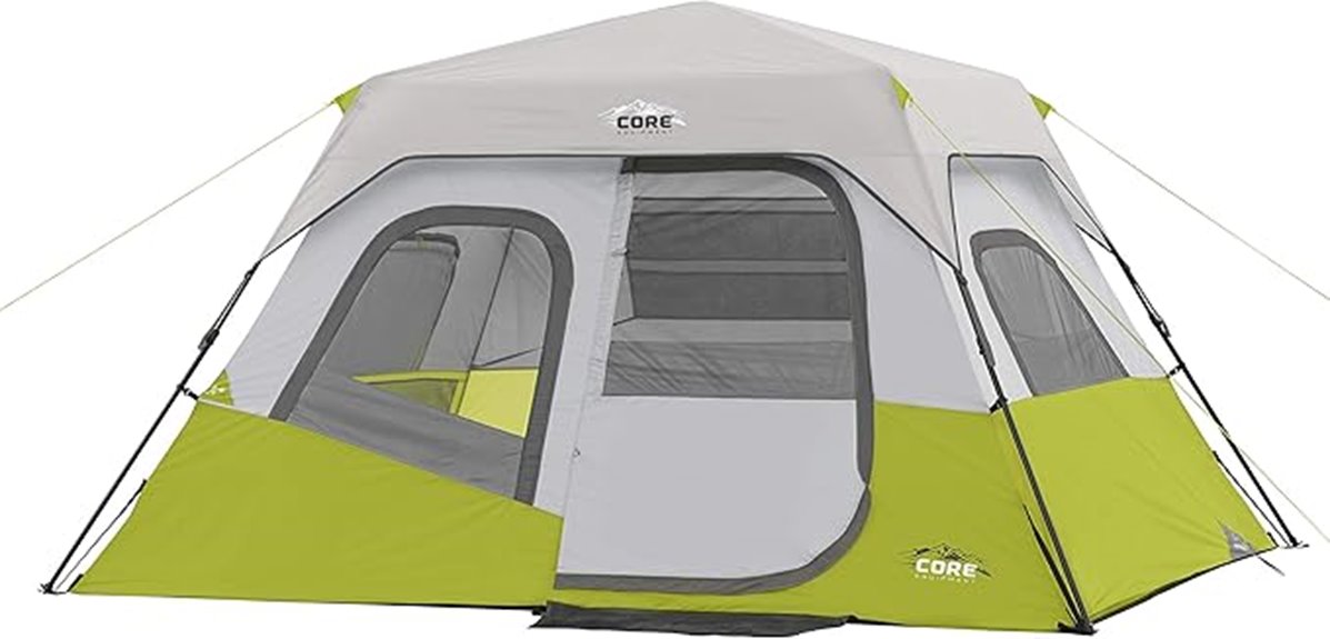 spacious multi person camping tent