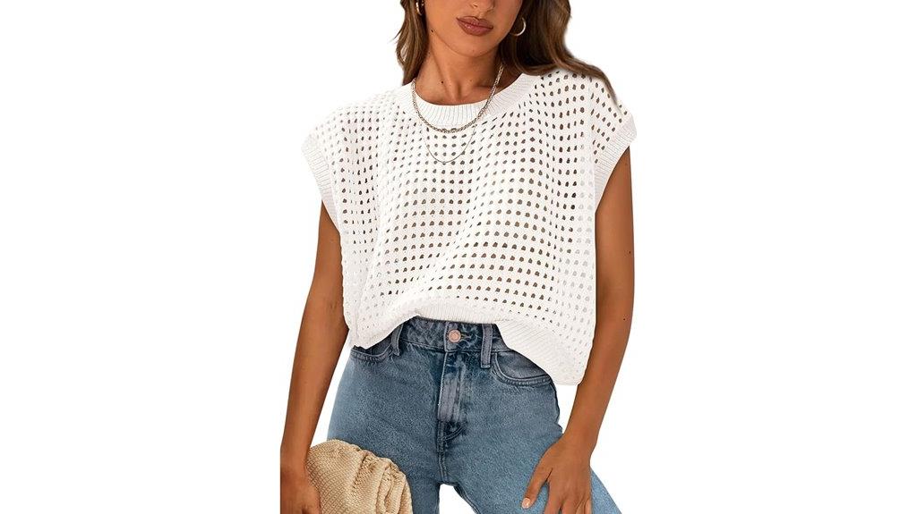 spring cap sleeve sweater