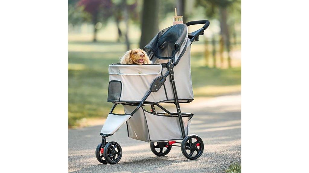 stroller with swivel wheel