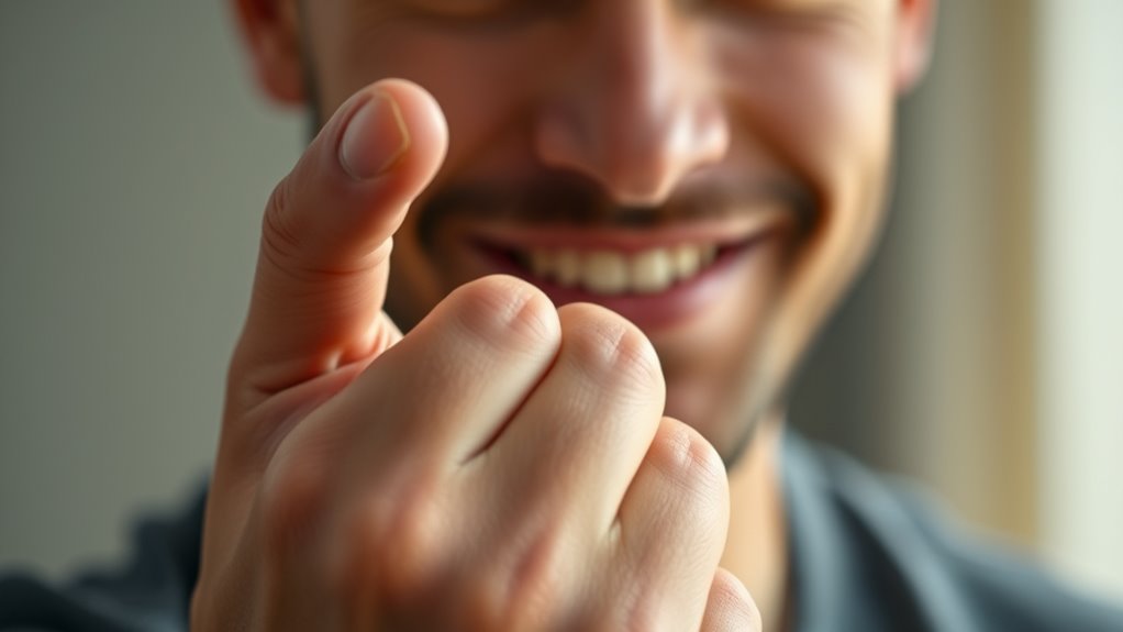 subtle flirty emoji gesture