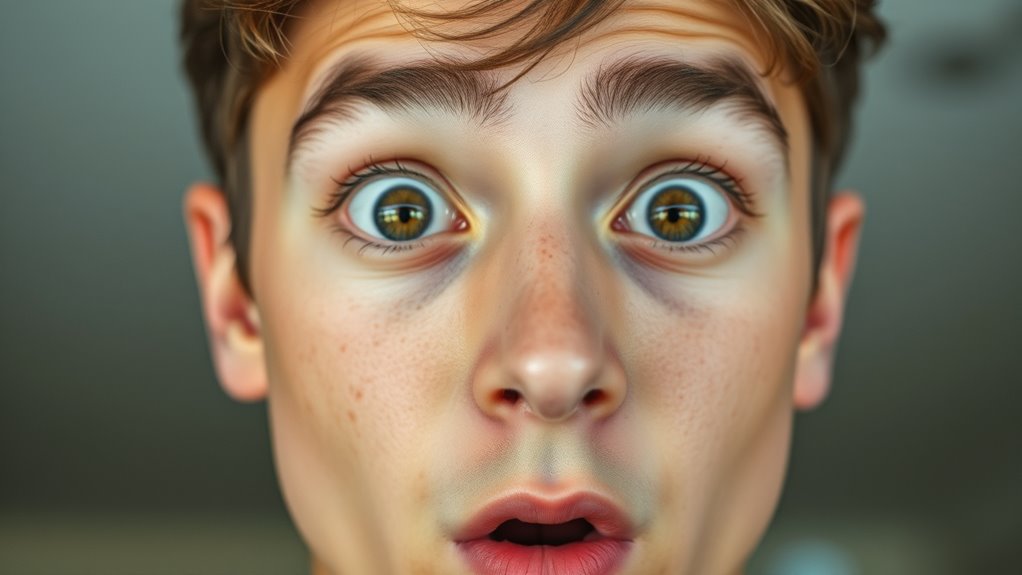 surprised breathless male interpretation