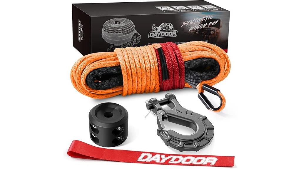 synthetic 50ft 10 000lbs winch rope