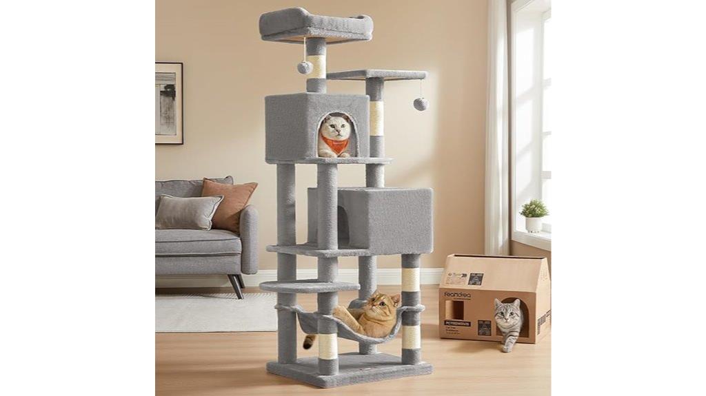 tall cat tree with scratching posts