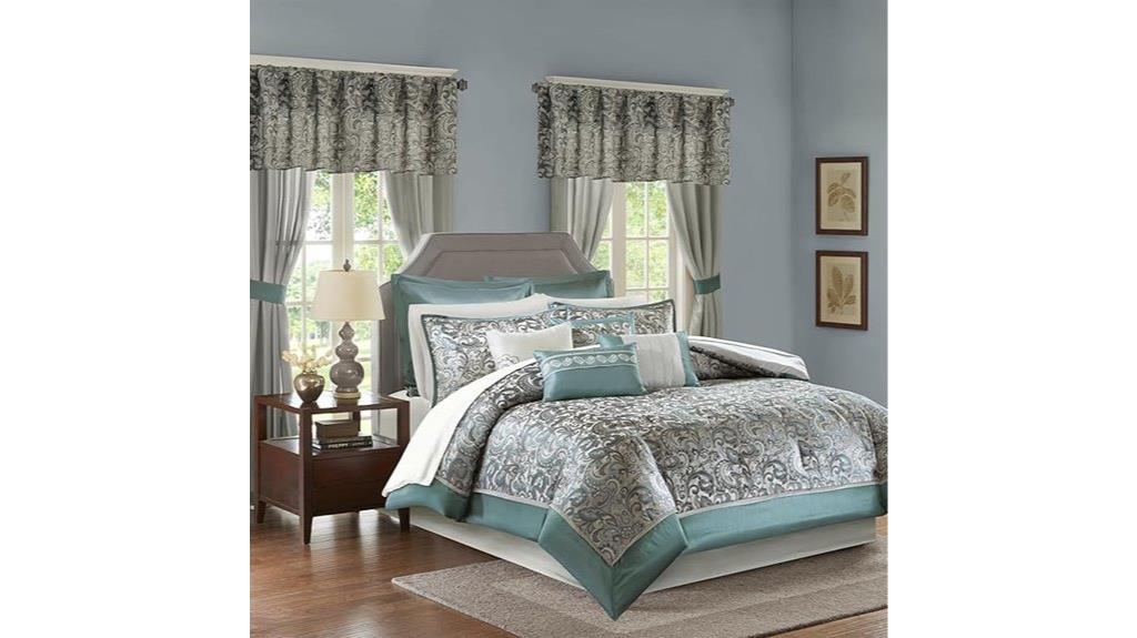 teal king bedding set