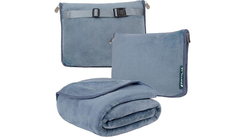 travel blanket and pillow set
