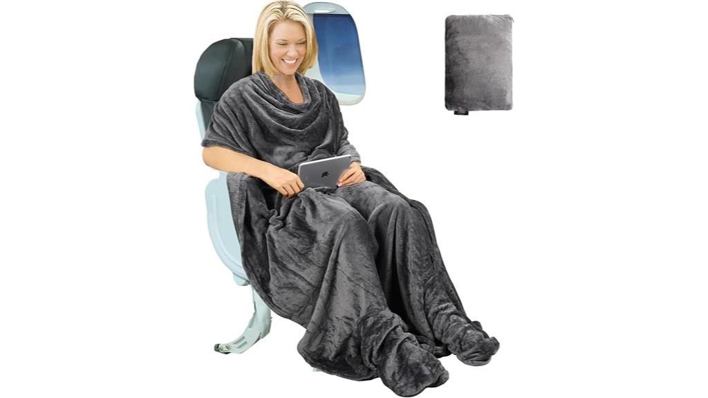 travel blanket with foot pocket