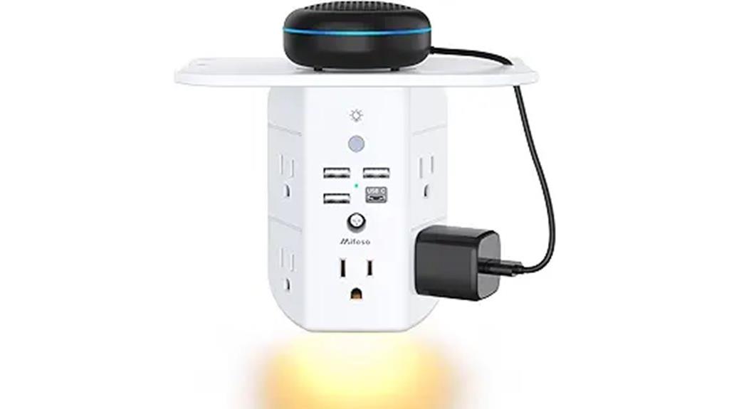 triple sided usb power strip