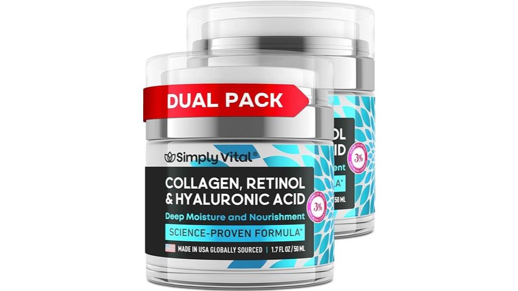 two pack collagen retinol cream