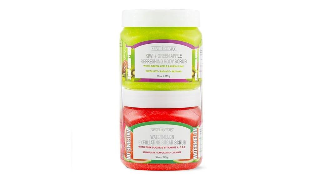 two pack fruit scented scrubs