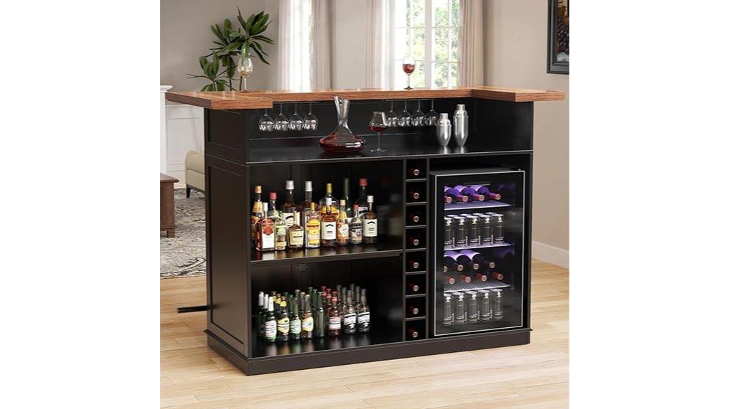 u shape bar cabinet