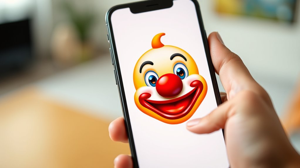 understanding clown emoji responses
