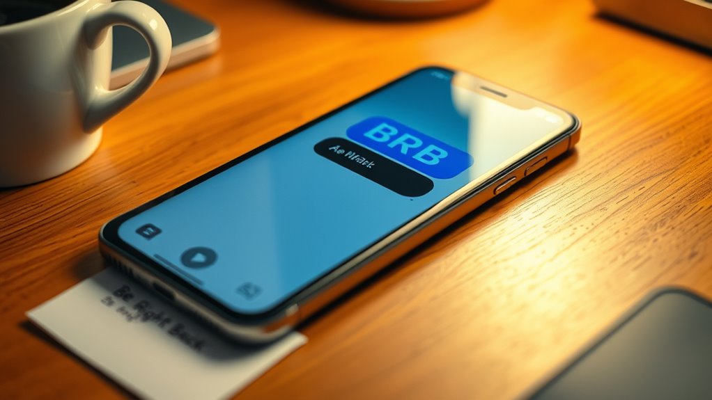 use brb appropriately and respectfully