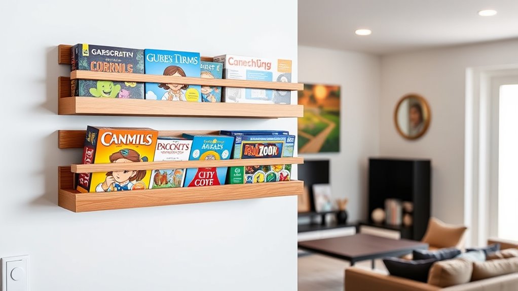 wall mounted game storage solution
