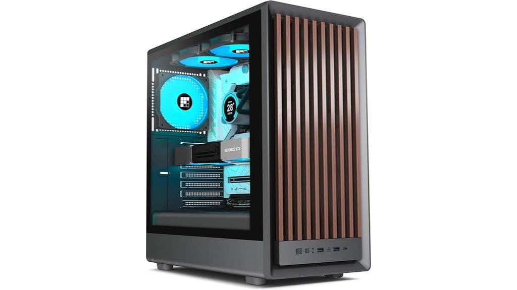 walnut front argb fans