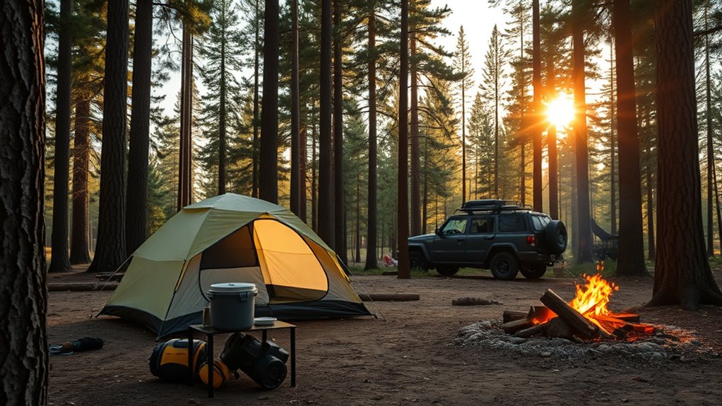 wildlife proof campsite setup