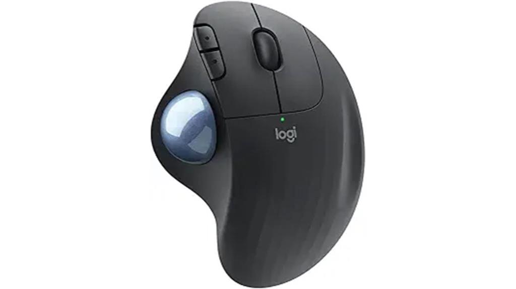 wireless ergonomic black mouse