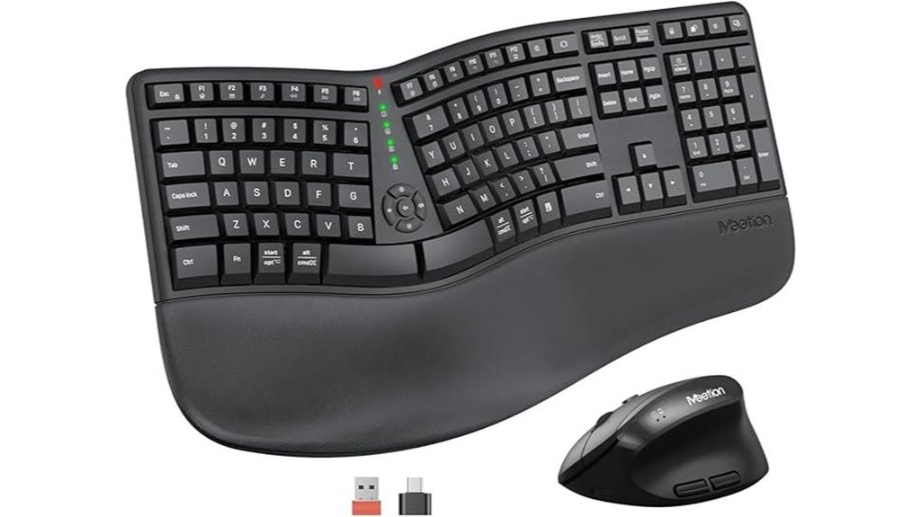 wireless ergonomic keyboard combo