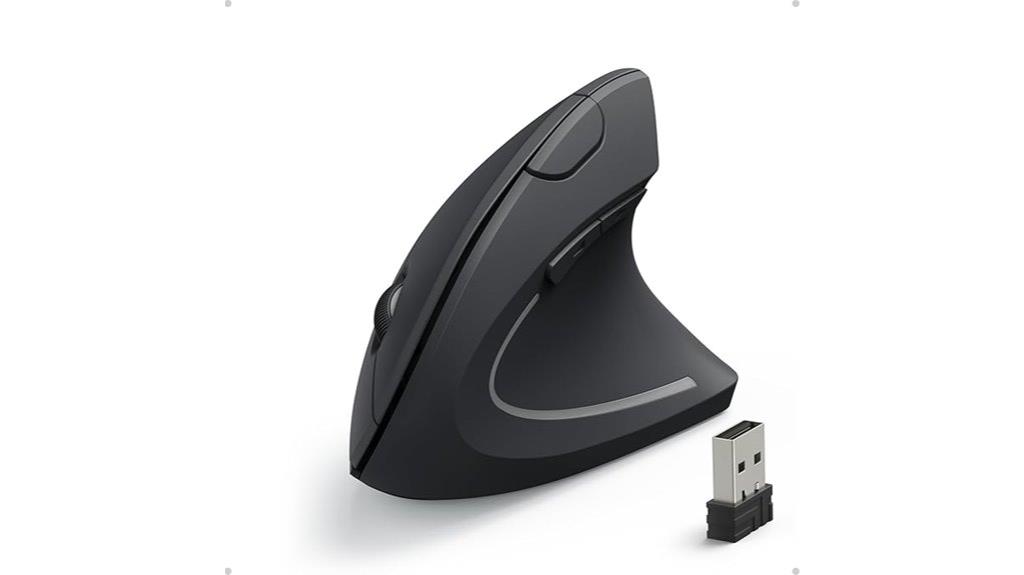 wireless ergonomic optical mouse