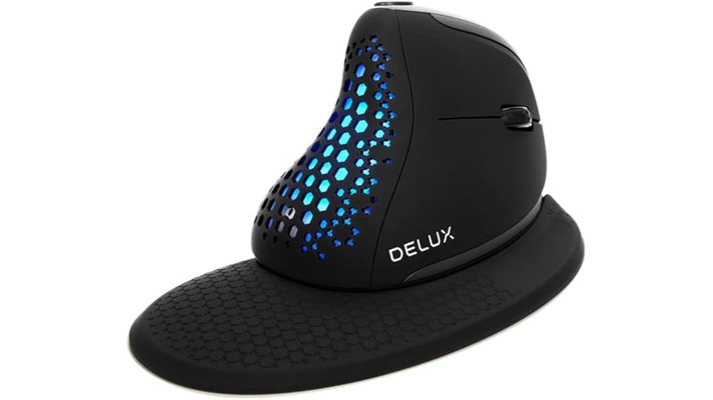 wireless vertical mouse with oled