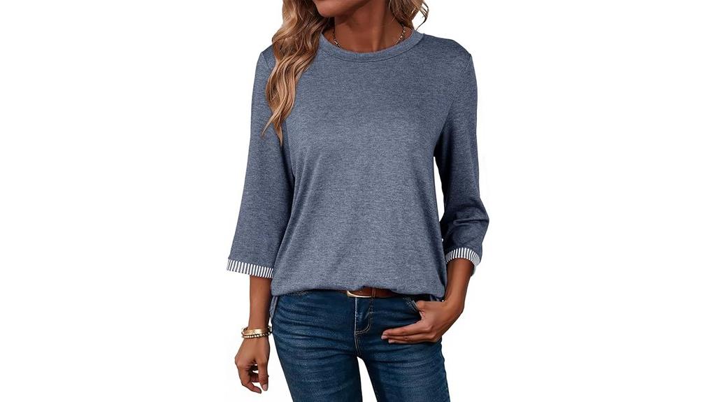 women s casual 3 4 sleeve shirts