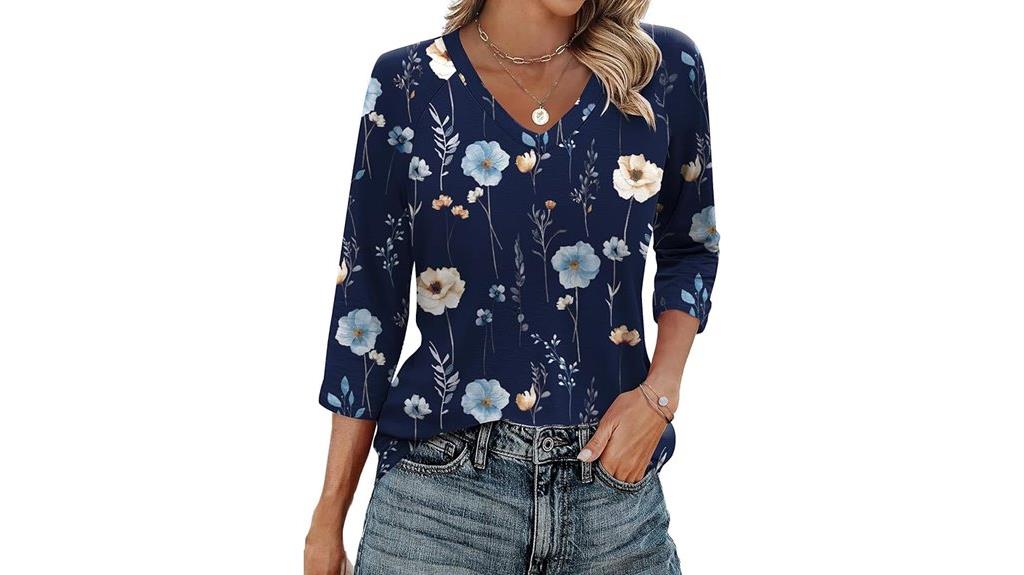 women s casual v neck tops