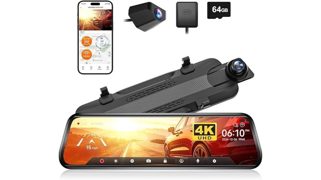 10 inch 4k dash cam