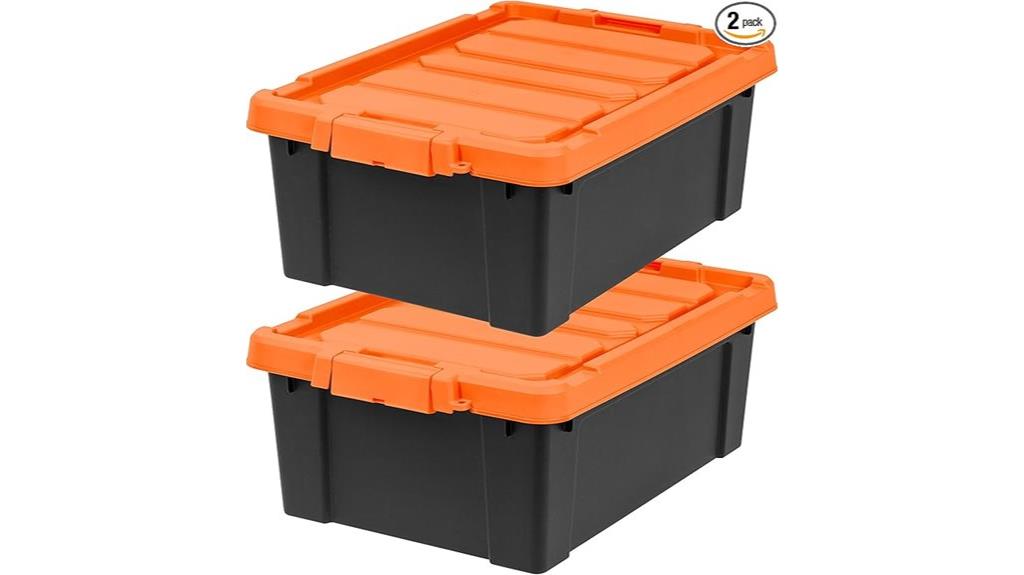 12 gallon lockable storage bins