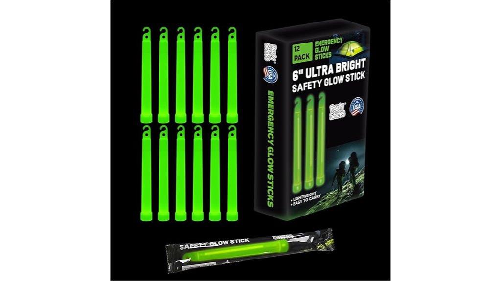 12 pack emergency glow sticks