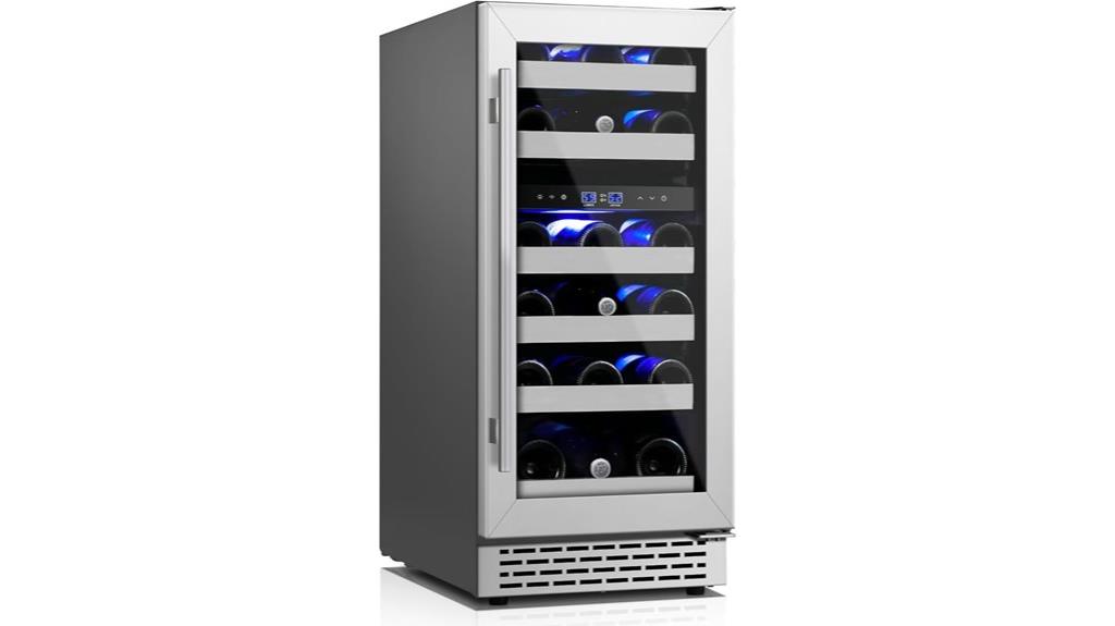15 inch dual zone wine cooler