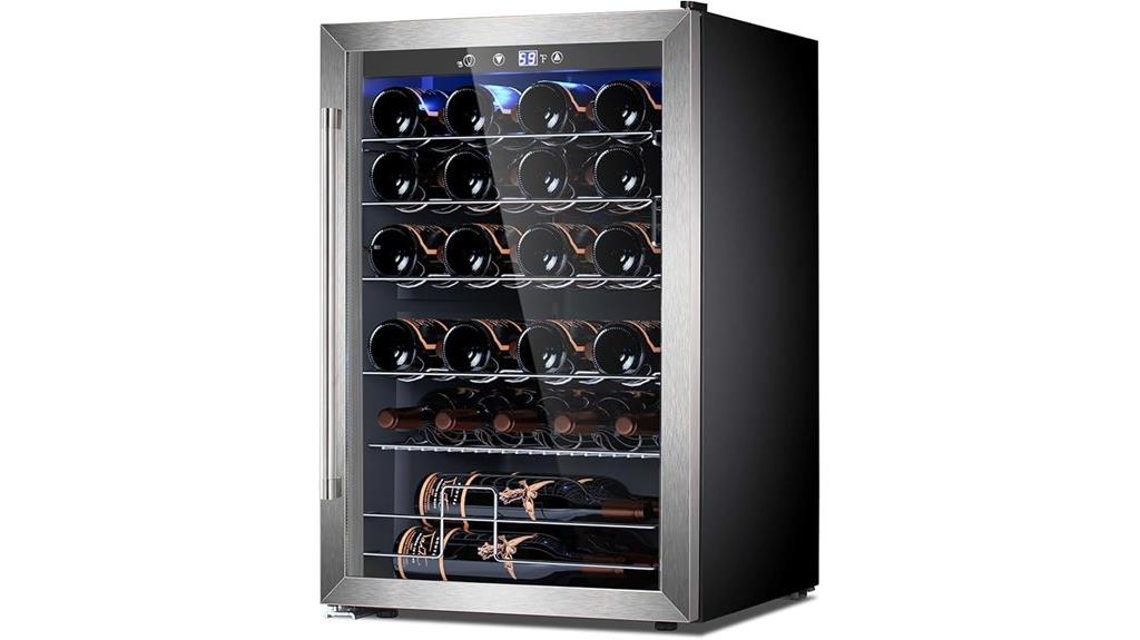 37 bottle glass door cooler