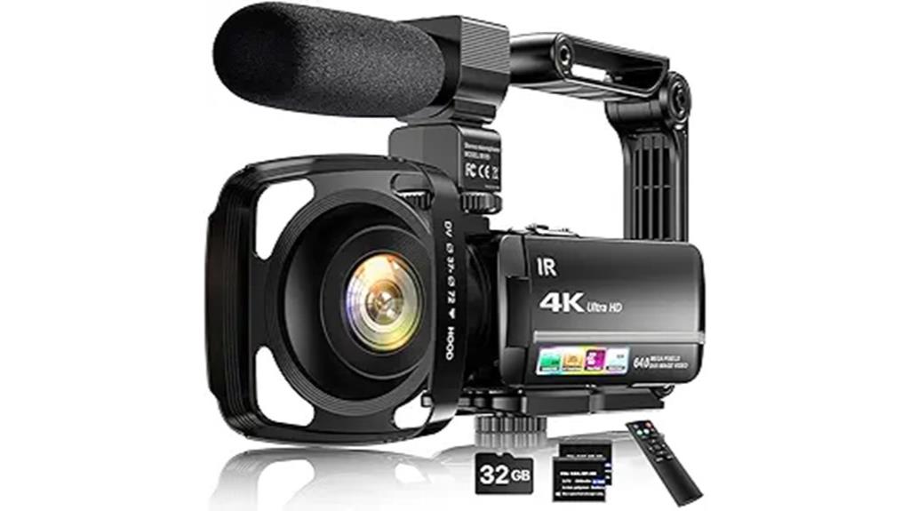 4k camcorder with zoom