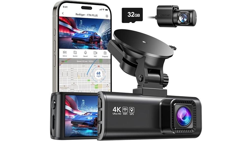 4k dash cam night vision