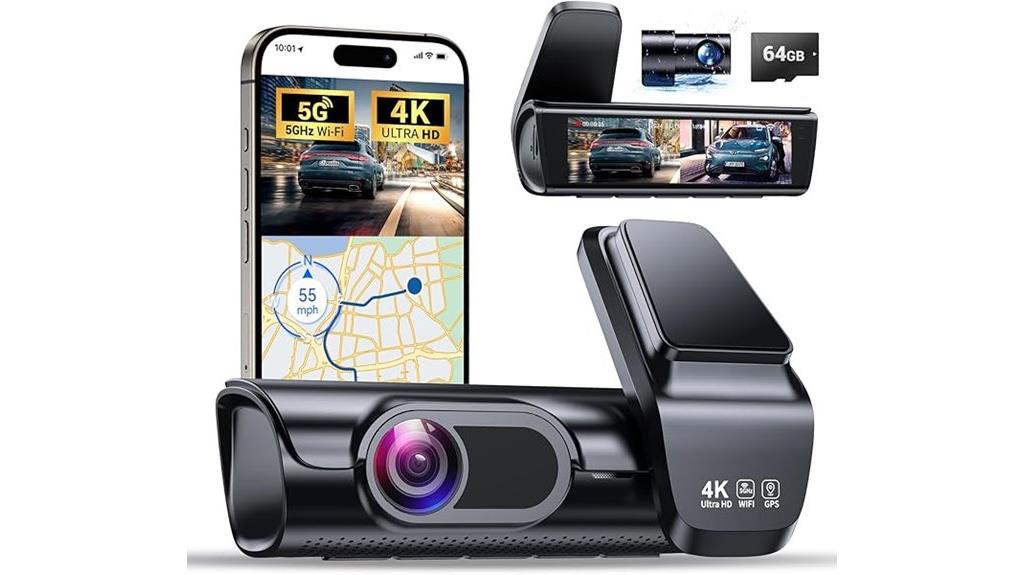 4k dual camera dash cam