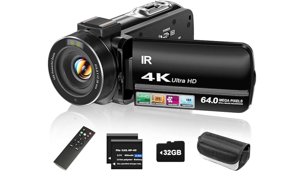 4k video camcorder features