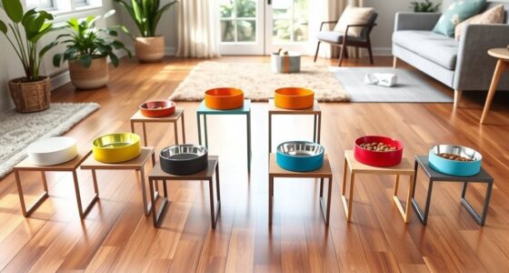 adjustable elevated pet bowls