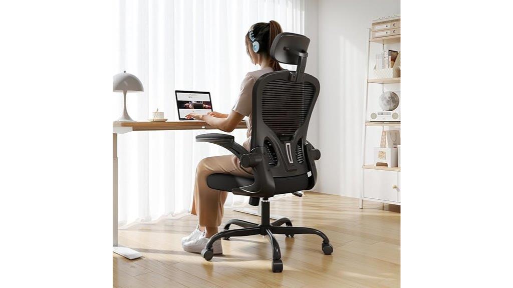adjustable flip armrest chair