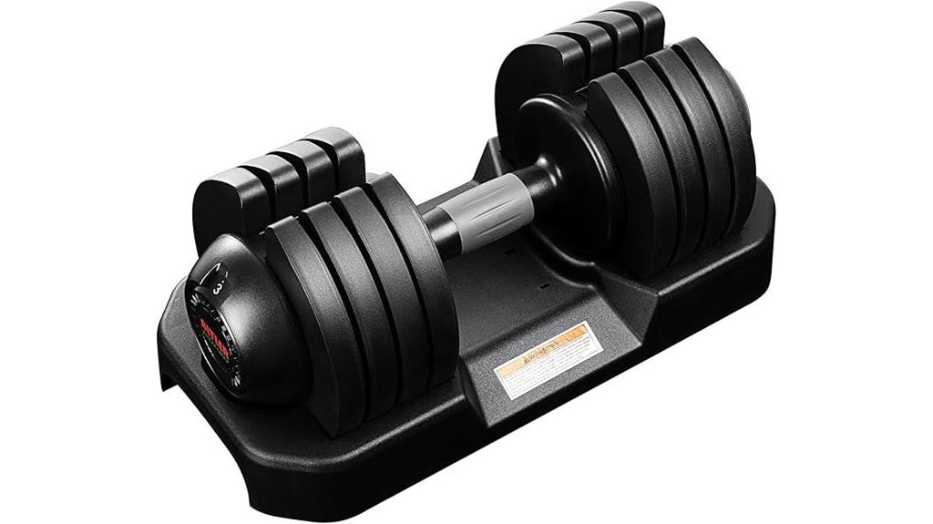 adjustable locking dumbbell