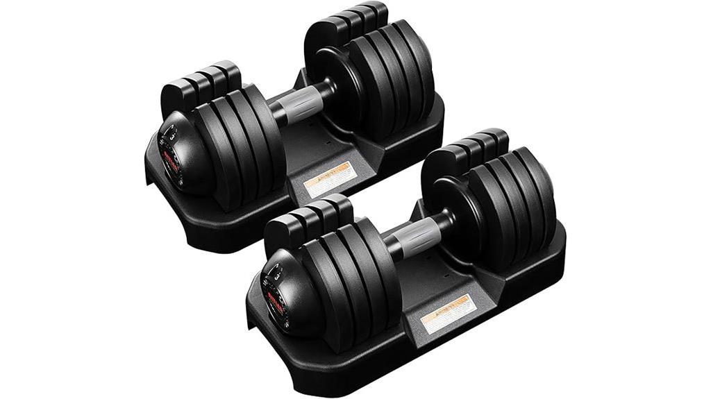 adjustable locking dumbbells