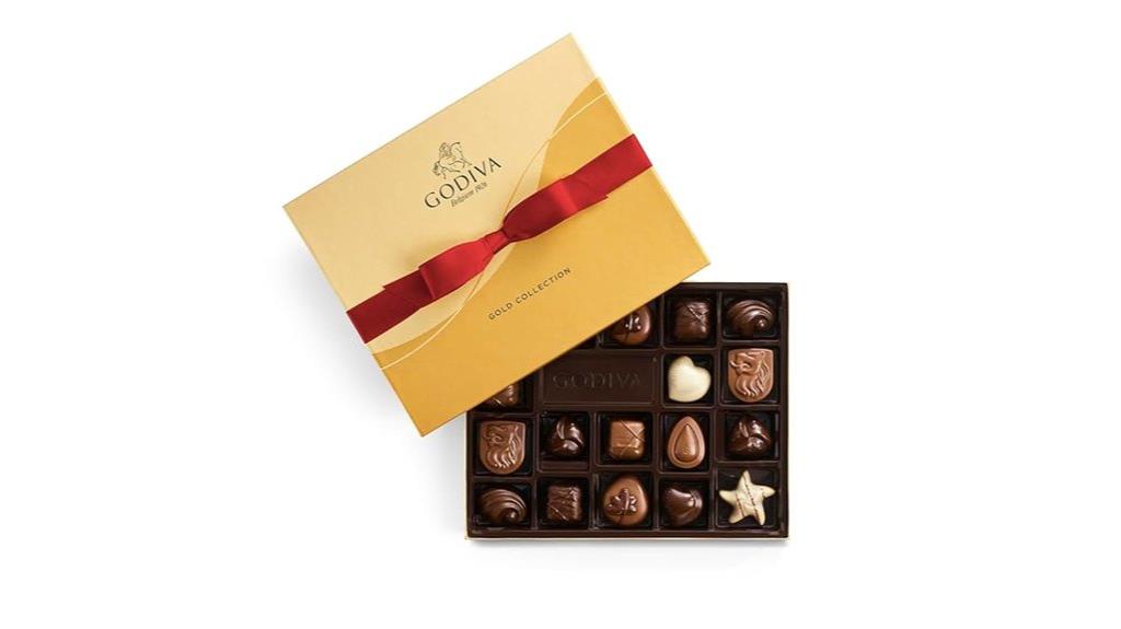 assorted godiva chocolate box