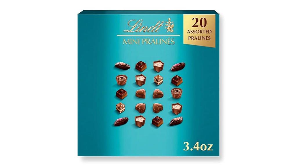 assorted mini chocolate pralines