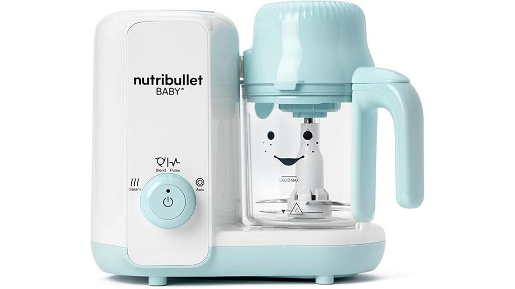 baby food maker white blue