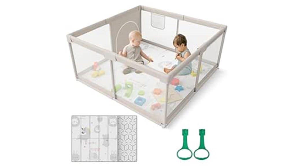 baby playpen with mat