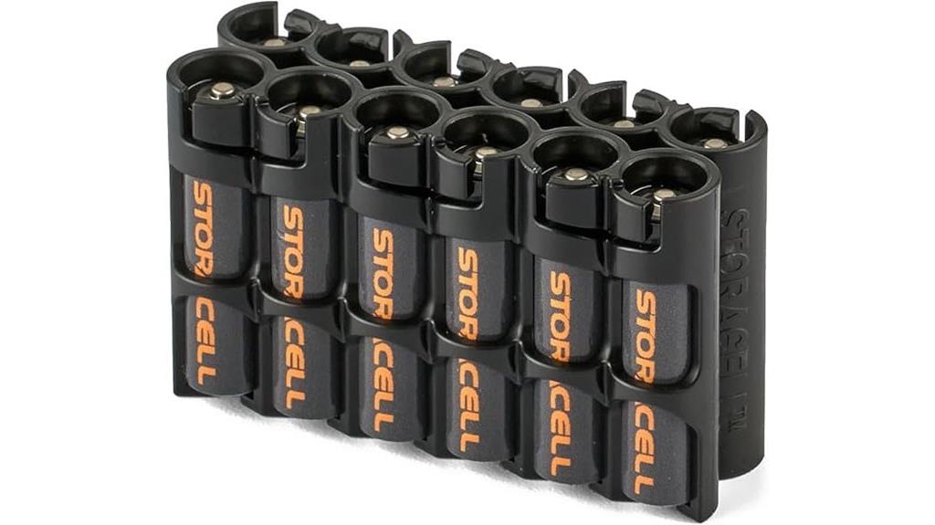 black aaa battery organizer