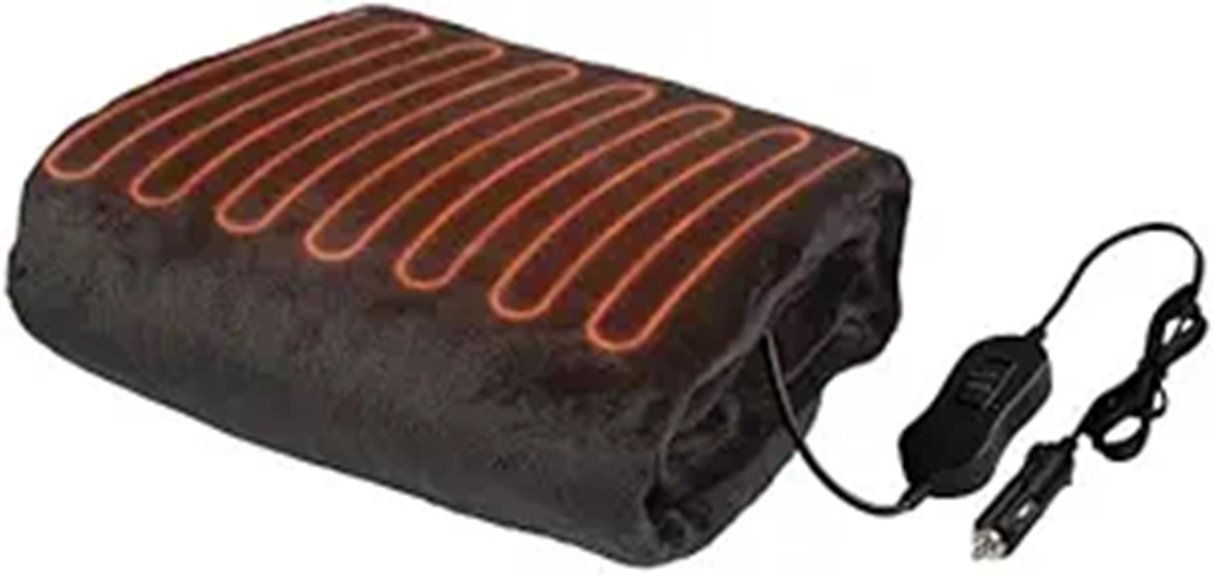 black insulated car blanket