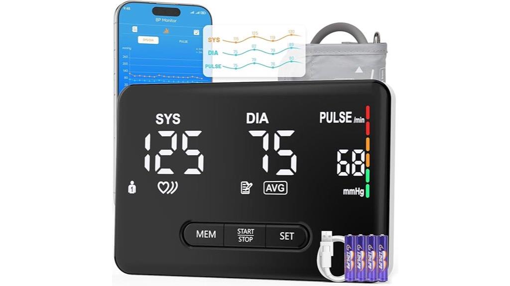 bluetooth enabled blood pressure monitor