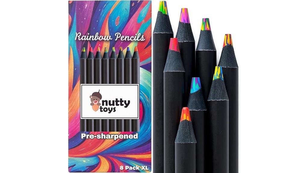 bright multicolored pencil set